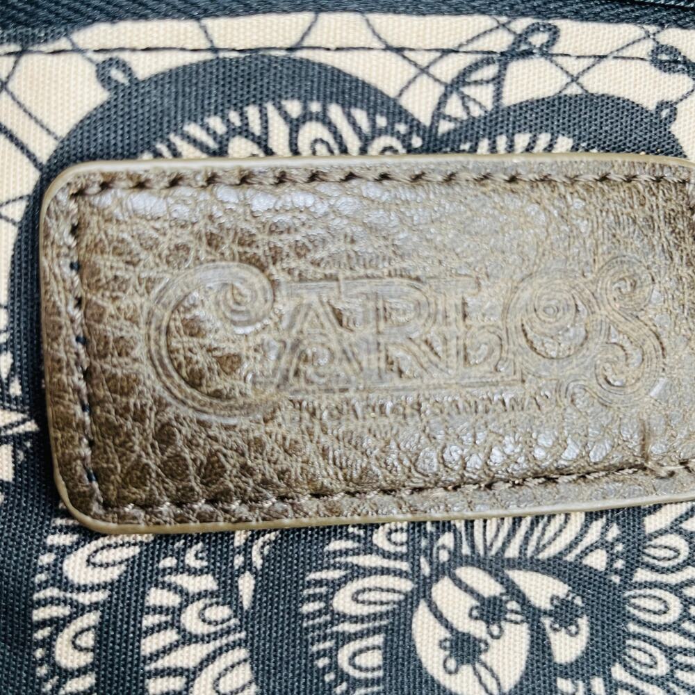 CARLOS by CARLOS SANTANA Green Brown Hobo Tassel Bag Purse Tote - Picture 5 of 11